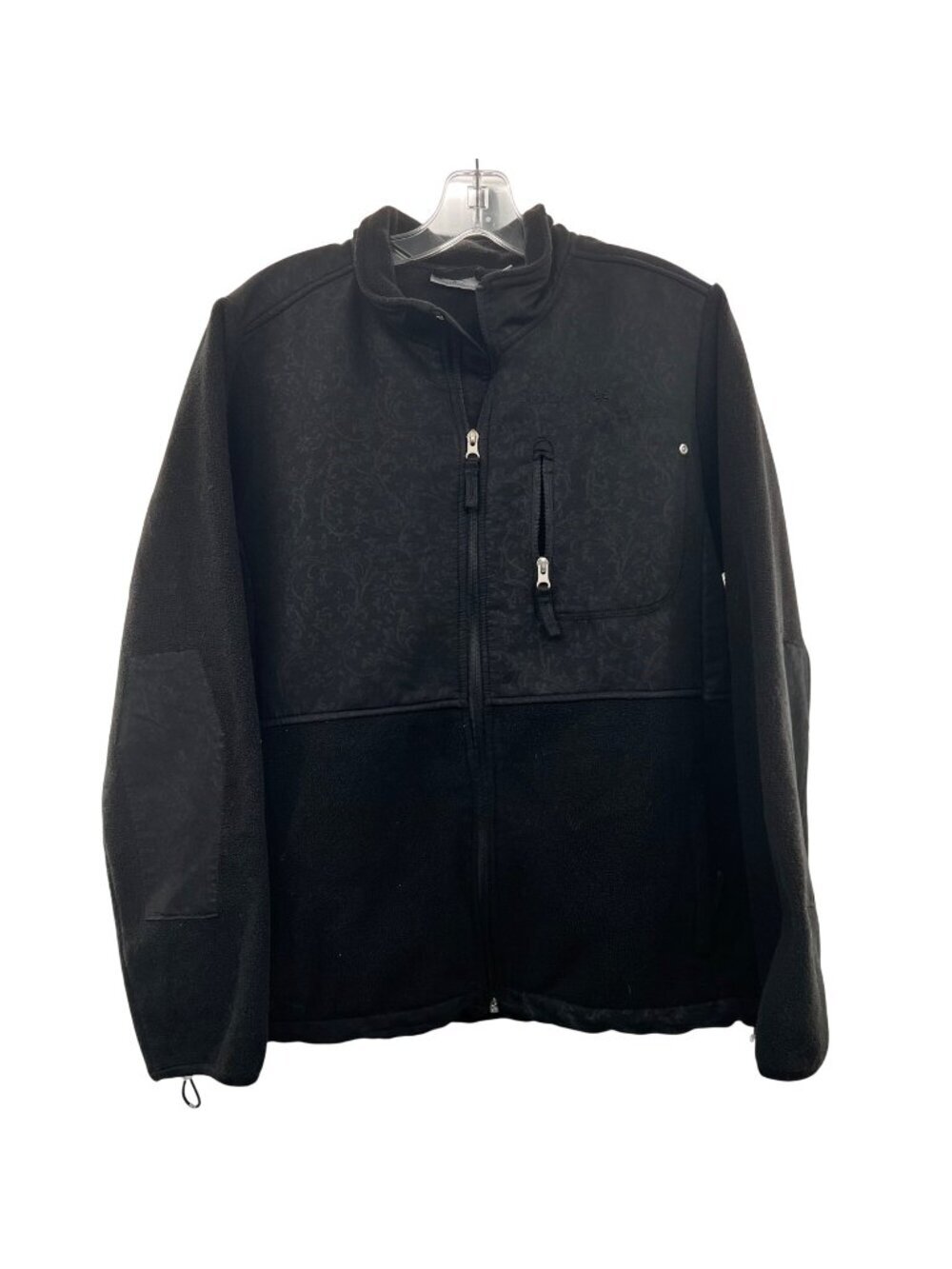 Sport Savvy Women's Fleece Jacket Full Zip Black Size Medium Pockets